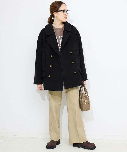 SLOBE IENA（スローブイエナ）の「ピーコート（ピーコート・レディース・ブラック・36/38）」の13枚目の写真