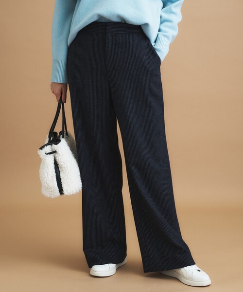 INDIVI（インディヴィ）の「【褒められパンツ／ウール混】ウォームウール ワイドパンツ（その他パンツ・レディース・ブラック/ブルー系その他5/ライトグレー系1/ネイビー系2/ライトグレー系3/グレー系その他4/ブラック系その他4・03/05/12/13/15 /19/34/36/38/40/42）」の7枚目の写真
