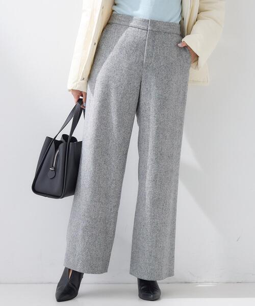 INDIVI（インディヴィ）の「【褒められパンツ／ウール混】ウォームウール ワイドパンツ（その他パンツ・レディース・ブラック/ブルー系その他5/ライトグレー系1/ネイビー系2/ライトグレー系3/グレー系その他4/ブラック系その他4・03/05/12/13/15 /19/34/36/38/40/42）」の4枚目の写真