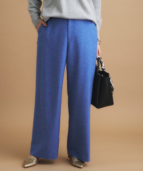 INDIVI（インディヴィ）の「【褒められパンツ／ウール混】ウォームウール ワイドパンツ（その他パンツ・レディース・ブラック/ブルー系その他5/ライトグレー系1/ネイビー系2/ライトグレー系3/グレー系その他4/ブラック系その他4・03/05/12/13/15 /19/34/36/38/40/42）」の6枚目の写真