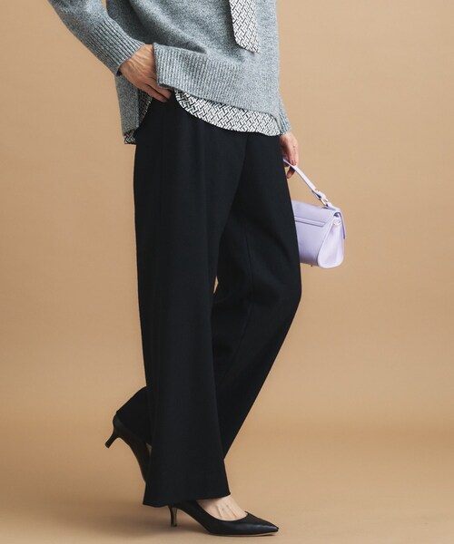 INDIVI（インディヴィ）の「【褒められパンツ／ウール混】ウォームウール ワイドパンツ（その他パンツ・レディース・ブラック/ブルー系その他5/ライトグレー系1/ネイビー系2/ライトグレー系3/グレー系その他4/ブラック系その他4・03/05/12/13/15 /19/34/36/38/40/42）」の2枚目の写真