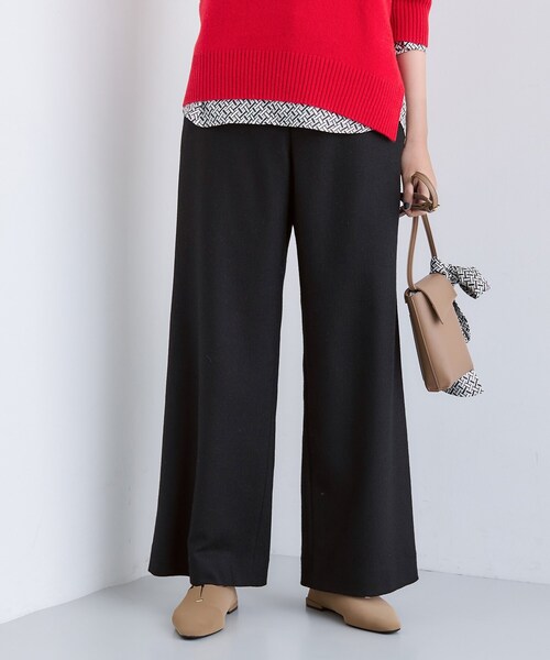 INDIVI（インディヴィ）の「【褒められパンツ／ウール混】ウォームウール ワイドパンツ（その他パンツ・レディース・ブラック/ブルー系その他5/ライトグレー系1/ネイビー系2/ライトグレー系3/グレー系その他4/ブラック系その他4・03/05/12/13/15 /19/34/36/38/40/42）」の9枚目の写真