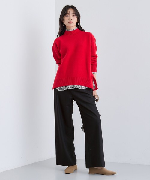 INDIVI（インディヴィ）の「【褒められパンツ／ウール混】ウォームウール ワイドパンツ（その他パンツ・レディース・ブラック/ブルー系その他5/ライトグレー系1/ネイビー系2/ライトグレー系3/グレー系その他4/ブラック系その他4・03/05/12/13/15 /19/34/36/38/40/42）」の11枚目の写真