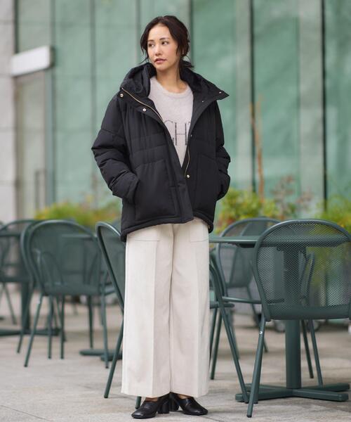 THE SHOP TK (ザ ショップ ティーケー )の「【すっきり見えシルエット】上品ふわもこ中綿ブルゾン(その他アウター・レディース・ブラック/カーキ/アイボリー・13/12)」の5枚目の写真