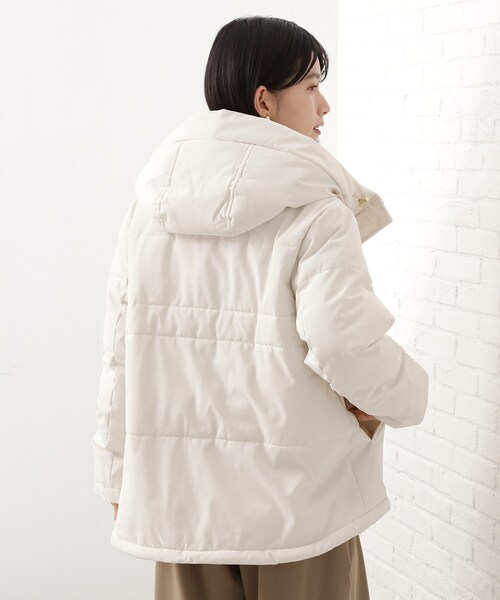 THE SHOP TK (ザ ショップ ティーケー )の「【すっきり見えシルエット】上品ふわもこ中綿ブルゾン(その他アウター・レディース・ブラック/カーキ/アイボリー・13/12)」の14枚目の写真