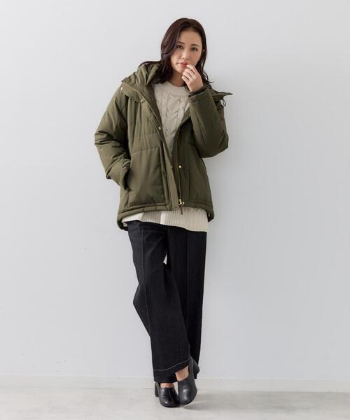 THE SHOP TK (ザ ショップ ティーケー )の「【すっきり見えシルエット】上品ふわもこ中綿ブルゾン(その他アウター・レディース・ブラック/カーキ/アイボリー・13/12)」の20枚目の写真