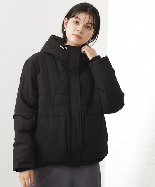 THE SHOP TK (ザ ショップ ティーケー )の「【すっきり見えシルエット】上品ふわもこ中綿ブルゾン(その他アウター・レディース・ブラック/カーキ/アイボリー・13/12)」の3枚目の写真