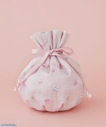Maison de FLEUR（メゾンドフルール）の「クリーミーねこ/うさぎ巾着ポーチ（ポーチ）」