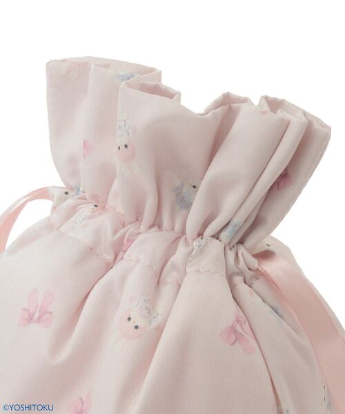 Maison de FLEUR（メゾンドフルール）の「クリーミーねこ/うさぎ巾着ポーチ（ポーチ・レディース・ピンク・FREE）」の9枚目の写真