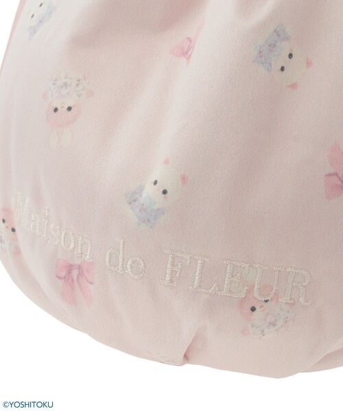 Maison de FLEUR（メゾンドフルール）の「クリーミーねこ/うさぎ巾着ポーチ（ポーチ・レディース・ピンク・FREE）」の10枚目の写真