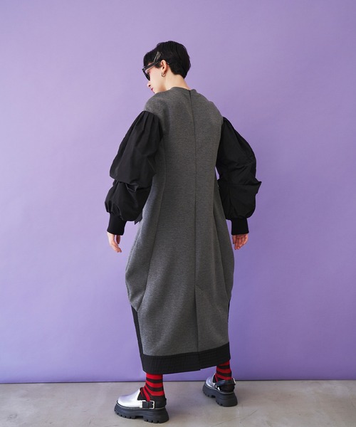 PADDED SLEEVE CUT OP（ワンピース）｜OMMO（オーエムエムオー）の