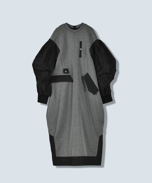 PADDED SLEEVE CUT OP（ワンピース）｜OMMO（オーエムエムオー