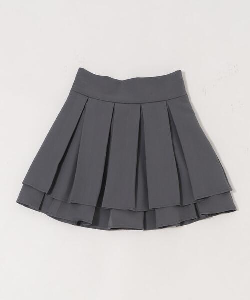 WEGO(ウィゴー)の「WEGO/ハイウエスト2段プリーツスカパン(スカート・レディース・グレー/ブラック・FREE)」の21枚目の写真