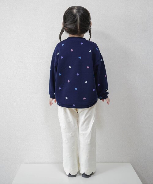 apres les cours（アプレレクール）の「フラワージャガードスカラップパンツ（その他パンツ・キッズ・クリーム/ネイビー・80/90/100/110/120/130）」の7枚目の写真