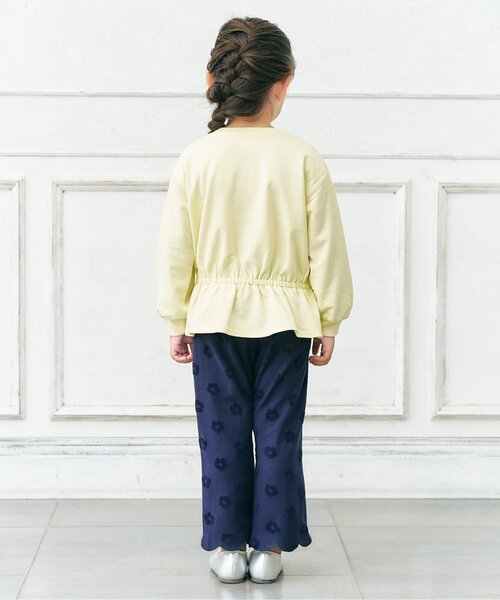 apres les cours（アプレレクール）の「フラワージャガードスカラップパンツ（その他パンツ・キッズ・クリーム/ネイビー・80/90/100/110/120/130）」の5枚目の写真