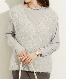 nissen | ブラッシュフェザーＶネックベスト(ベスト)