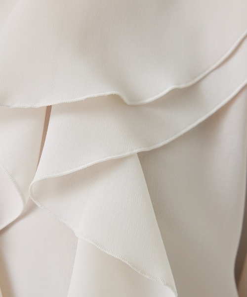 qualite（カリテ）の「ダブルラッフルブラウス/秋服/冬服/オフィスカジュアル（シャツ/ブラウス・レディース・オフホワイト/ワイン・フリー）」の18枚目の写真