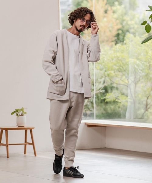 CAMBIO(カンビオ)の「mp14284-Airy Knit Tight Fit Pants ニットパンツ(A55125cmb)(その他パンツ・メンズ・キナリ/チャコール/ブラック/グレイッシュベージュ・S/M/L)」の8枚目の写真