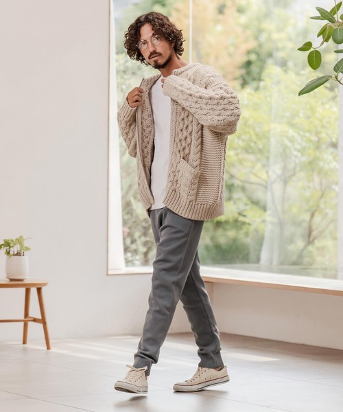 CAMBIO(カンビオ)の「mp14284-Airy Knit Tight Fit Pants ニットパンツ(A55125cmb)(その他パンツ・メンズ・キナリ/チャコール/ブラック/グレイッシュベージュ・S/M/L)」の5枚目の写真