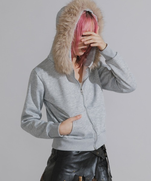 ARIADNAW ファーパーカー ARIADNAW ファーパーカー モヘアファー