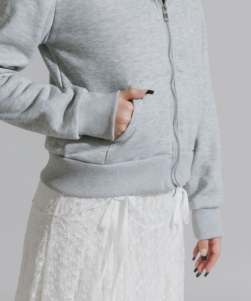 Faux Fur Trim Zip-Up Hoodie / フェイクファー付き 2WAYジップアップ