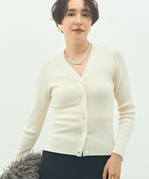 NOLLEY’S Sophi | 《アンサンブル対応》《手洗い可能》カシミヤ混リブVネックカーディガン(カーディガン/ボレロ)