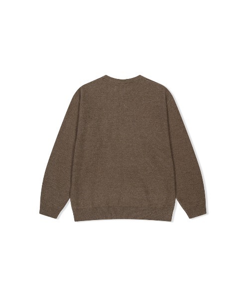 YESEYESEE（イエスアイシー）の「Cherry Tomatoes Graphic Knit Pullover（ニット/セーター・メンズ・ブラウン/ネイビー・L/M/S/XL）」の3枚目の写真