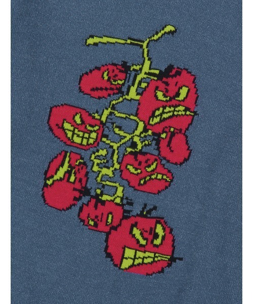 YESEYESEE（イエスアイシー）の「Cherry Tomatoes Graphic Knit Pullover（ニット/セーター・メンズ・ブラウン/ネイビー・L/M/S/XL）」の11枚目の写真