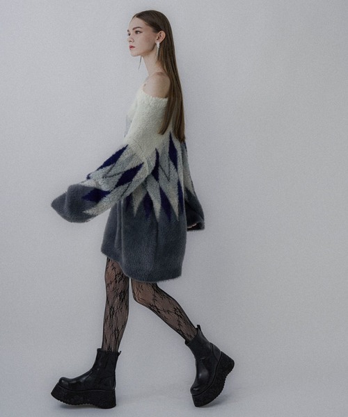 HARE(ハレ)の「ガラソールボリュームブーツ(HARE)(ブーツ・レディース・グリーン/ブラック・MEDIUM/LARGE)」の4枚目の写真