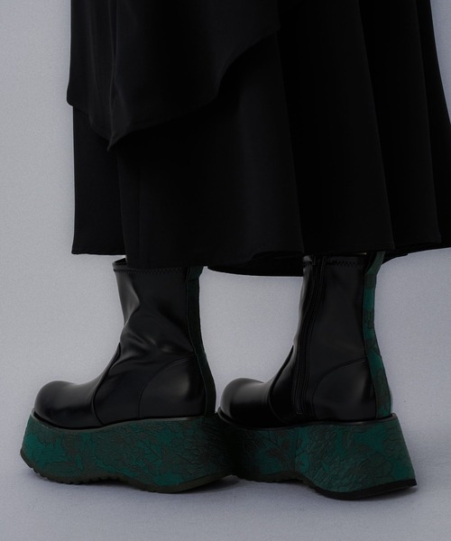 HARE(ハレ)の「ガラソールボリュームブーツ(HARE)(ブーツ・レディース・グリーン/ブラック・MEDIUM/LARGE)」の17枚目の写真