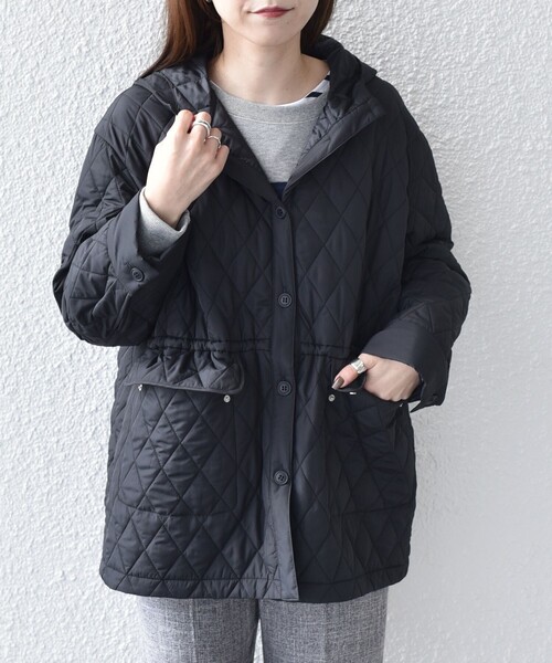 SHIPS Colors:THINSULATE(TM) 中綿 キルティング フード コート