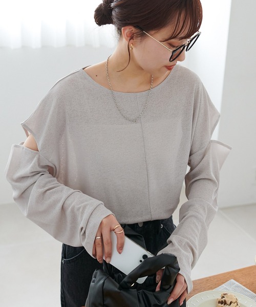 DISCOAT(ディスコート)の「長袖カットソー(Tシャツ/カットソー・レディース・ブルー・FREE)」の4枚目の写真