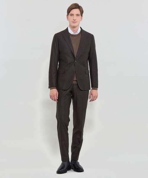 MACKINTOSH LONDON（マッキントッシュ ロンドン）の「【FLEX JERSEY】バランサーキュラーセットアップパンツ（その他パンツ・メンズ・ネイビー/ダークブラウン・38/36/40/42）」の4枚目の写真