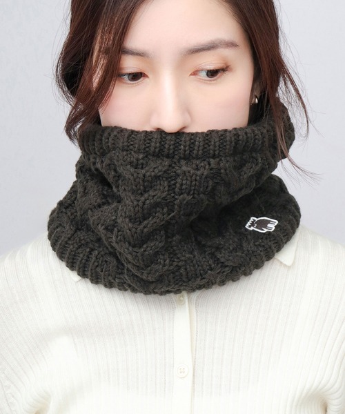 裏ボア ケーブル編み ネックウォーマー（ネックウォーマー/スヌード
