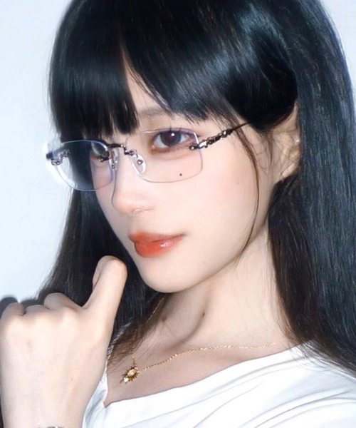 c.u.l（シーユーエル）の「テンプルデザイン フレームなし リムレス メガネ cula1319（メガネ・レディース・シルバー/ゴールド・FREE）」の5枚目の写真