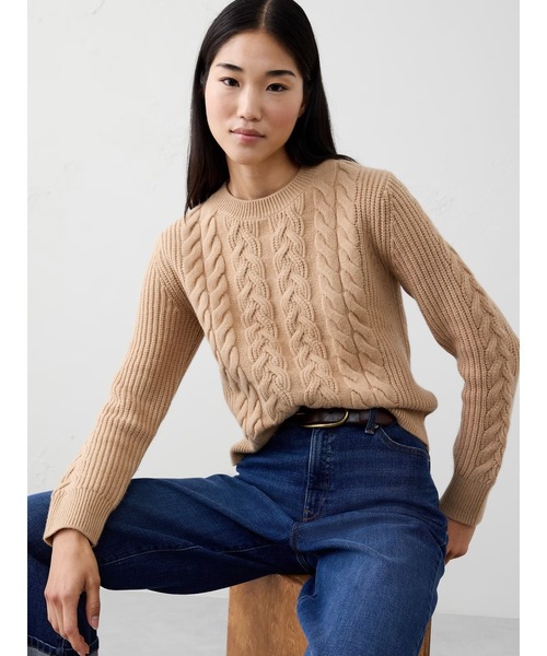 セール】BANANA REPUBLIC FACTORY STORE ケーブルプルオーバーセーター