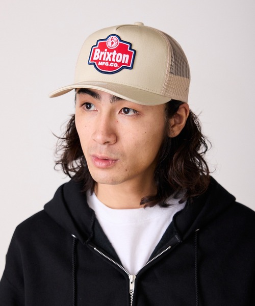 BRIXTON（ブリクストン）の「BRIXTON/ブリクストン GENUINE QLTY NP TRUCKER HAT メッシュ5パネルキャップ（キャップ・メンズ・ベージュ/ブラック・ONE SIZE）」の16枚目の写真