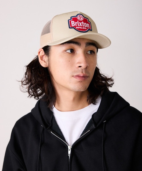 BRIXTON（ブリクストン）の「BRIXTON/ブリクストン GENUINE QLTY NP TRUCKER HAT メッシュ5パネルキャップ（キャップ・メンズ・ベージュ/ブラック・ONE SIZE）」の18枚目の写真