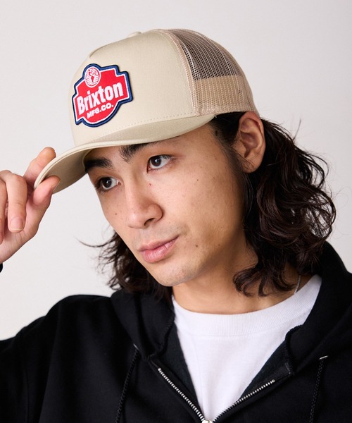 BRIXTON（ブリクストン）の「BRIXTON/ブリクストン GENUINE QLTY NP TRUCKER HAT メッシュ5パネルキャップ（キャップ・メンズ・ベージュ/ブラック・ONE SIZE）」の15枚目の写真