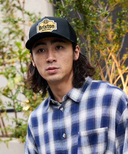 BRIXTON（ブリクストン）の「BRIXTON/ブリクストン GENUINE QLTY NP TRUCKER HAT メッシュ5パネルキャップ（キャップ・メンズ・ベージュ/ブラック・ONE SIZE）」の8枚目の写真