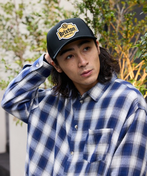 BRIXTON（ブリクストン）の「BRIXTON/ブリクストン GENUINE QLTY NP TRUCKER HAT メッシュ5パネルキャップ（キャップ・メンズ・ベージュ/ブラック・ONE SIZE）」の10枚目の写真