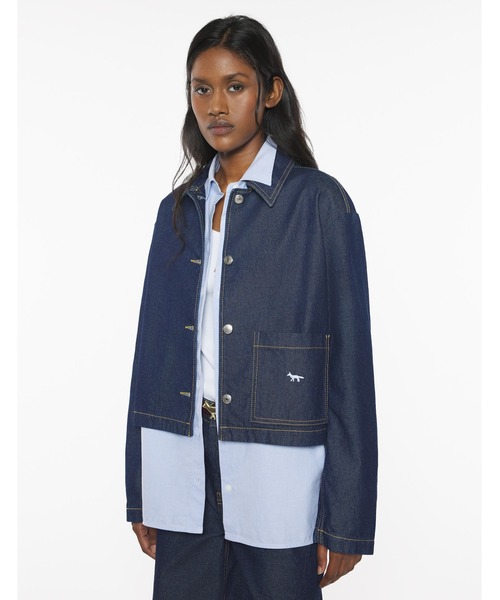 Maison Kitsune(メゾンキツネ)の「DENIM CROPPED JACKET(デニムジャケット・レディース・インディゴブルー・XS/S)」の5枚目の写真
