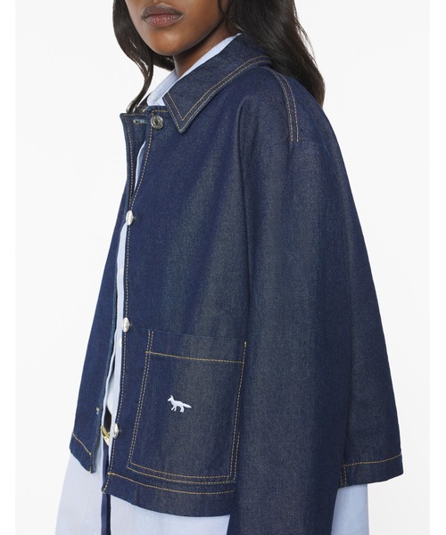 Maison Kitsune(メゾンキツネ)の「DENIM CROPPED JACKET(デニムジャケット・レディース・インディゴブルー・XS/S)」の6枚目の写真