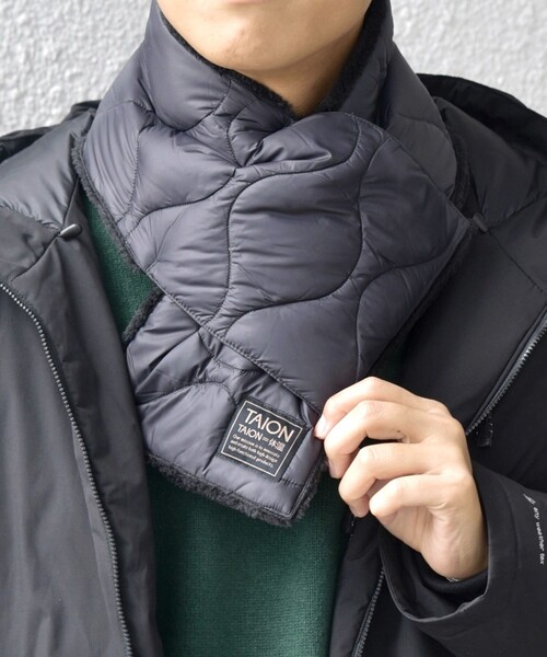 TAION:〈手洗い可能〉ミリタリー キルティング リバーシブル ダウン
