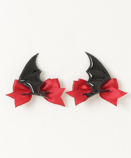 CALIFORNIA OUTFITTERS（カリフォルニア アウトフィッターズ）の「10D1-TJ 小悪魔リボンヘアクリップ コスプレ バッド デビルウイング ヘアアクセ（バレッタ/ヘアクリップ・レディース・ブラック/レッド・ONESIZE）」の15枚目の写真