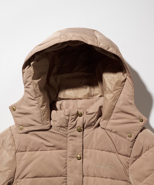 Arnold Palmer（アーノルドパーマー）の「フード ダウンコート（ダウンジャケット/コート・レディース・ベージュ/ネイビー・L/M/S）」の5枚目の写真