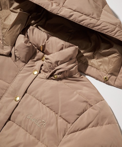 Arnold Palmer（アーノルドパーマー）の「フード ダウンコート（ダウンジャケット/コート・レディース・ベージュ/ネイビー・L/M/S）」の6枚目の写真