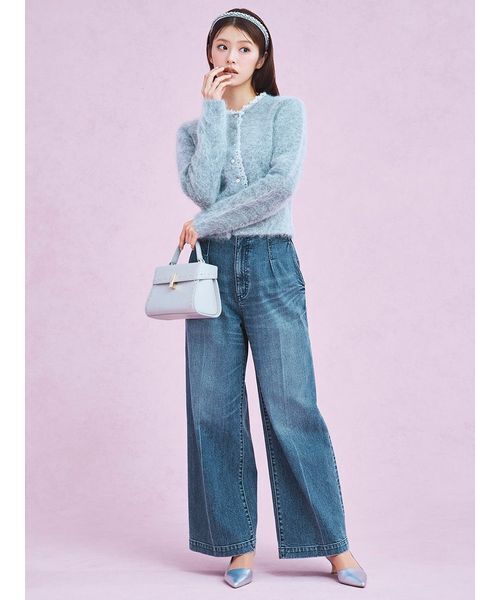 CELFORD（セルフォード）の「リュタンビジュースタッズポシェット（Ｍ）（ショルダーバッグ・レディース・アイボリー/ブラック/グレイッシュベージュ/ライトピンク・F）」の7枚目の写真