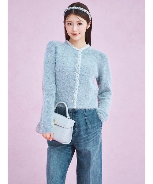 CELFORD（セルフォード）の「リュタンビジュースタッズポシェット（Ｍ）（ショルダーバッグ・レディース・アイボリー/ブラック/グレイッシュベージュ/ライトピンク・F）」の8枚目の写真