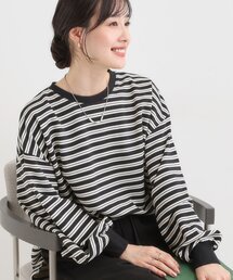 SHOO・LA・RUE | 【S-LL/洗濯機可】マルチボーダー ミニ裏毛トップス(Tシャツ/カットソー)
